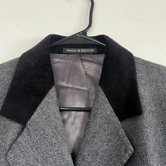 Bullock & Jones Wool Coat Suede Collar Made in Britain - Picture 7 of 11